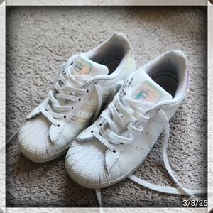 Girls Adidas Stan Smith Vs. Superstar Shoes Size 1